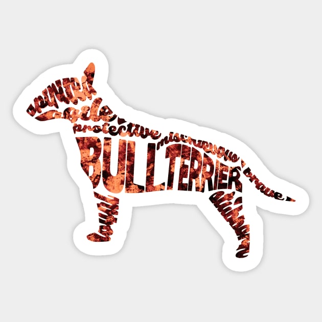 Bull Terrier Sticker by inspirowl